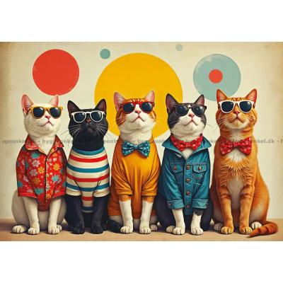 Kule sommerkatter, 500 brikker