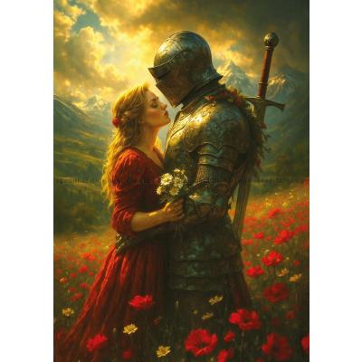 Ridderens avskjedskyss, 1000 brikker