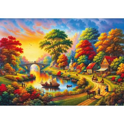 Broen i solnedgangen, 1500 brikker