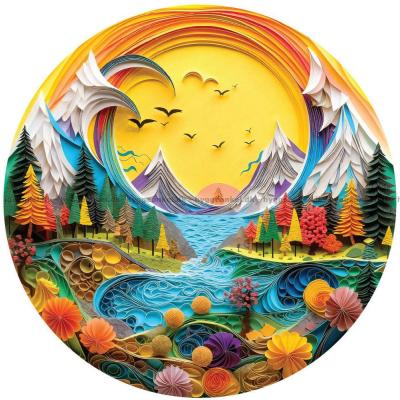 Papir: Soloppgangen - Rundt puslespill, 570 brikker