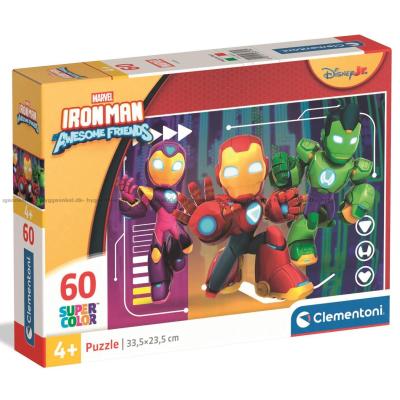 Marvel: Iron Man og hans fantastiske venner, 60 brikker