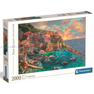 Manarola i kveldsglød, 2000 brikker