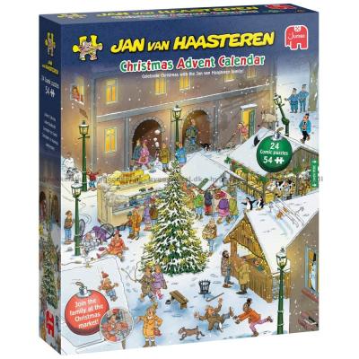 Bilde av Jan van Haasteren: Julekalender 2026, 24x54 brikker