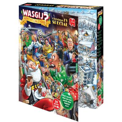 Bilde av Wasgij: Julekalender - Jule-TV-spesial, 24x54 brikker