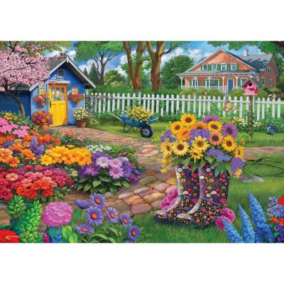 Bilde av Støvler fylt med sommerblomster, 48 brikker