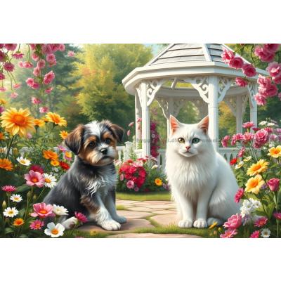 Bilde av Venner blant blomster, 1000 brikker