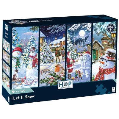 Stapleton: Julelys og snømenn, 4x500 brikker