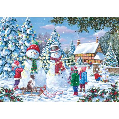 Bilde av Stapleton: Julelys og snømenn, 4x500 brikker