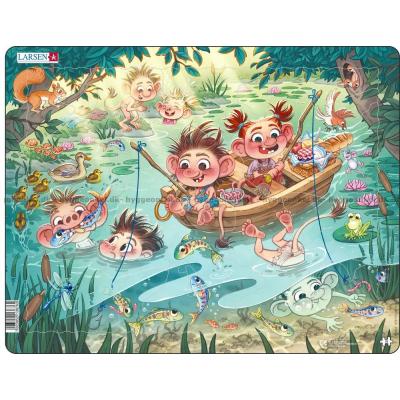 Trollmoro på sjøen - Rammepuslespill, 25 brikker