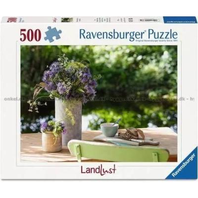 Ville blomster på hagebordet, 500 brikker