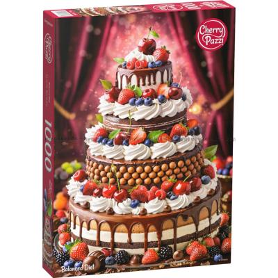 Overdådig lagkake med bær og sjokolade, 1000 brikker