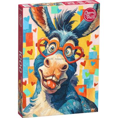 Eselglede med rare briller, 1000 brikker