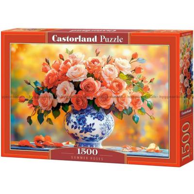 Vase med roser, 1500 brikker