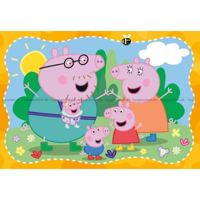 Bilde av Peppa Gris: Kos i hagen, 2x12 brikker