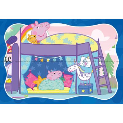 Bilde av Peppa Gris: Sier god natt, 2x24 brikker