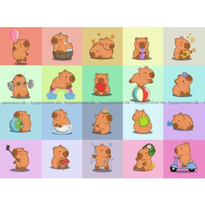 Bilde av Kawaii: Kapybaraens hverdag, 100 brikker