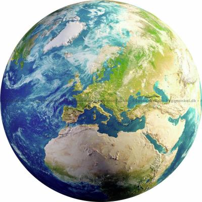 Bilde av Den blå planet - Rundt puslespill, 500 brikker