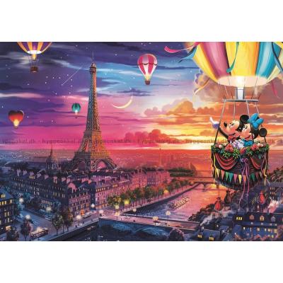 Bilde av Disney: Mikke og Minni i luftballong over Paris, 1000 brikker