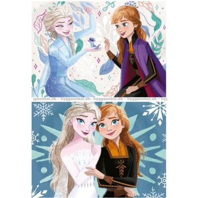 Bilde av Disney: Frost - Søstre i snøen, 2x20 brikker