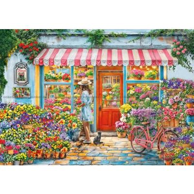 Bilde av Sommer ved blomsterbutikken, 1000 brikker