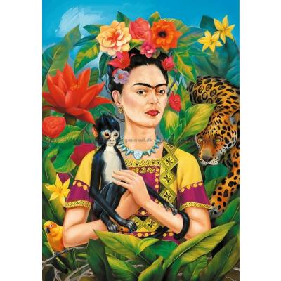 Bilde av Frida Kahlo: Blant dyr og blomster i jungelen, 1000 brikker