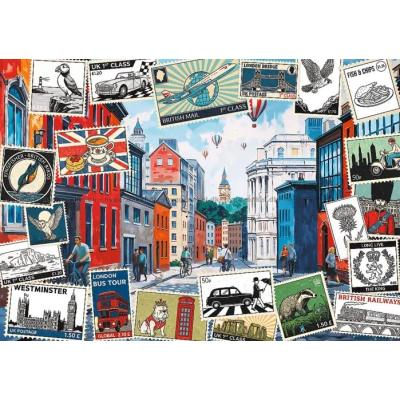 Bilde av Postkort: London i farger, 500 brikker