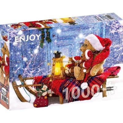 Bilde av Julekos på akebrettet, 1000 brikker