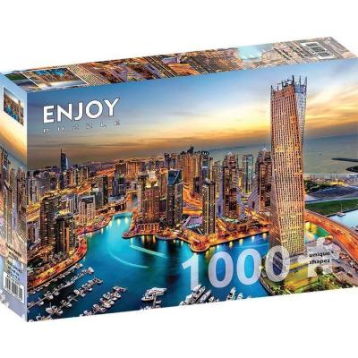 Bilde av Dubai Marina i kveldslyset, 1000 brikker
