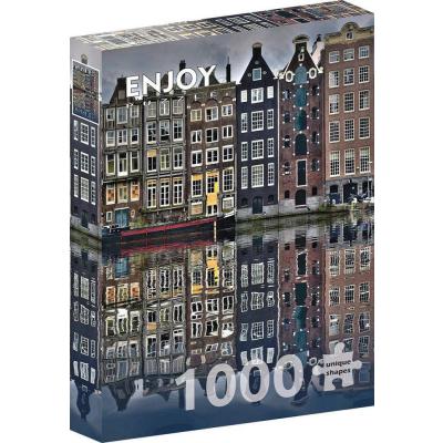 Bilde av Amsterdam: Refleksjoner ved kanalen, 1000 brikker