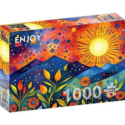 Bilde av Solens kveldsdans over fjellene, 1000 brikker