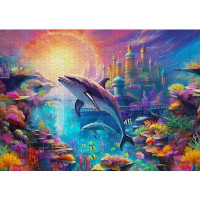 Bilde av Atlantis - delfinenes rike, 1000 brikker
