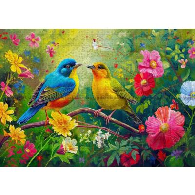 Bilde av Blomstrende fuglesang, 1000 brikker