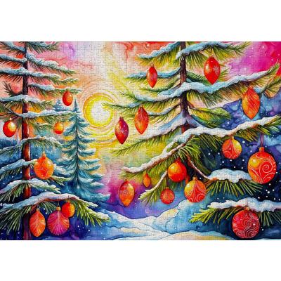 Bilde av Julemorgen i skogen, 1000 brikker