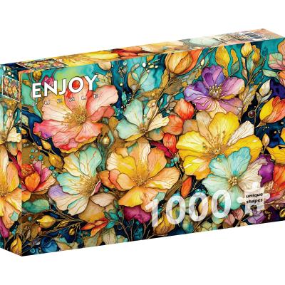Blomsterdrøm i akvarell, 1000 brikker