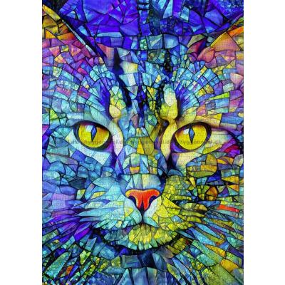 Bilde av Katten i glassmosaikk, 1000 brikker