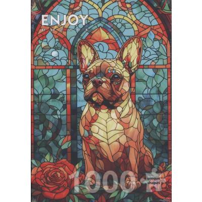 Bilde av Fransk bulldog i mosaikk, 1000 brikker