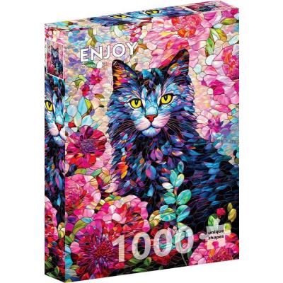 Bilde av Katten blant blomster, 1000 brikker