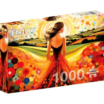 Bilde av Kjolen blant blomster, 1000 brikker