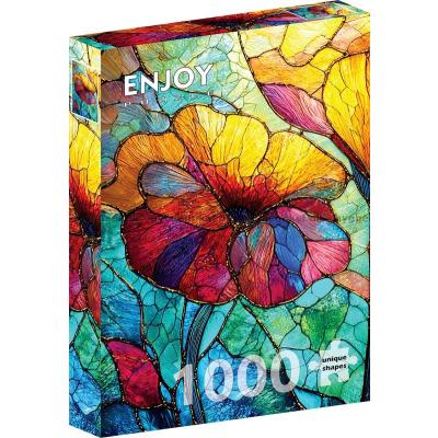 Blomstermosaikk i sollyset, 1000 brikker