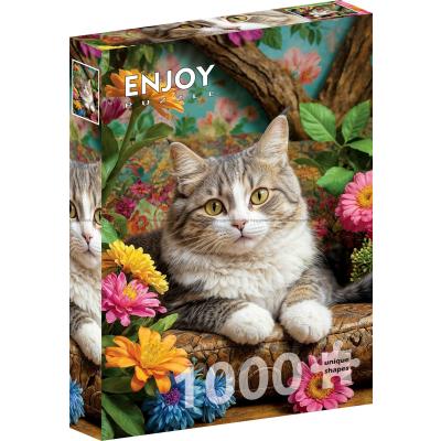 Katten i blomsterhagen, 1000 brikker