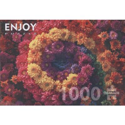 Bilde av Fargerik blomsterspiral, 1000 brikker