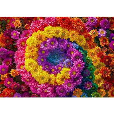 Bilde av Fargerik blomsterspiral, 1000 brikker