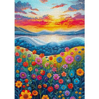 Bilde av Blomstereng i morgensol, 1000 brikker