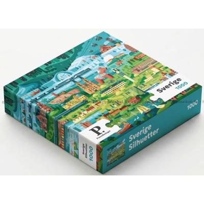 Bilde av Sverige silhuetter: Sverige, 1000 brikker