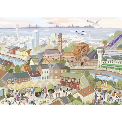 Bilde av Sverige silhuetter: Malmö, 1000 brikker
