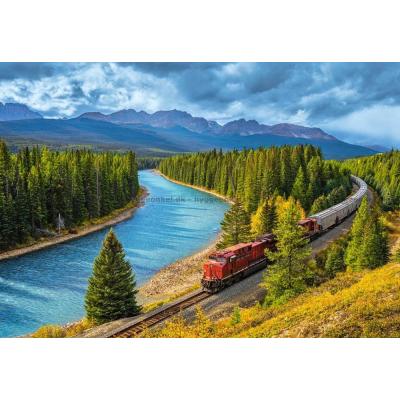 Bilde av Canada: Toget kjører gjennom Banff nasjonalpark, 1000 brikker