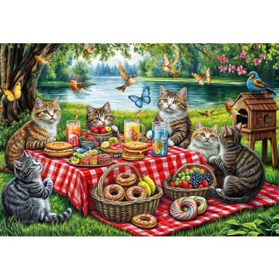 Bilde av Kattenes piknik i det grønne, 1000 brikker