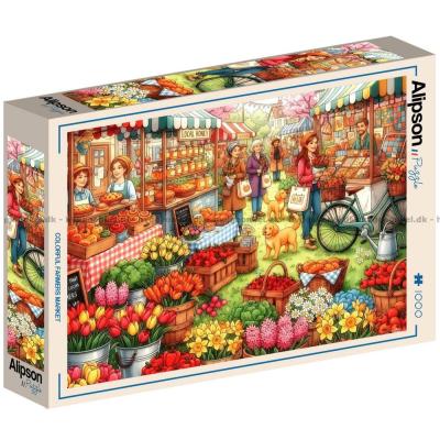Bilde av Blomster og brød på markedet, 1000 brikker