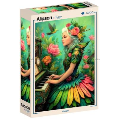 Bilde av Blomsterpiken ved pianoet, 1000 brikker