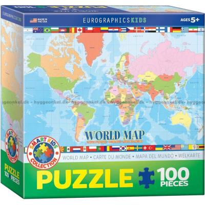 Verdenskart, 100 brikker